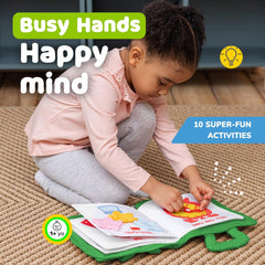 Busy Book for Toddlers 1-3, Montessori Plane Toys for Toddlers 1 Year Old | Long Flight Must Have, Airplane Toddler Travel Toys, No Noise Activity Book, All Parts Attached, Gift for Girls & Boys