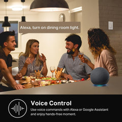 Light Switch HS200, Single Pole, Needs Neutral Wire, 2.4Ghz Wi-Fi Light Switch Works with Alexa and Google Home, UL Certified, No Hub Required , White, HS200