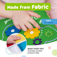 Busy Book for Toddlers 1-3, Montessori Plane Toys for Toddlers 1 Year Old | Long Flight Must Have, Airplane Toddler Travel Toys, No Noise Activity Book, All Parts Attached, Gift for Girls & Boys