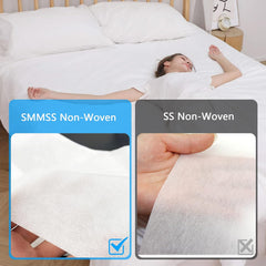 Disposable Bed Sheets Fitted Sheet, Disposable Travel Sheets for Travel with Quilt Cover and Pillowcase, Disposable Bedding Travel Bedding Disposable Sheets for Hotel Hospital 4 PCS