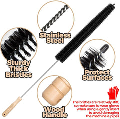 Dryer Vent Cleaner Kit 2 Pack - Household Cleaning Supplies 304 Stainless Steel Dryer Lint Brush, Home Essentials for Lint Trap Dust & Pet Hair