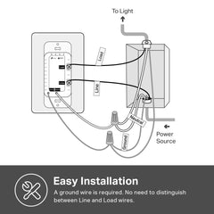 Light Switch HS200, Single Pole, Needs Neutral Wire, 2.4Ghz Wi-Fi Light Switch Works with Alexa and Google Home, UL Certified, No Hub Required , White, HS200
