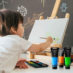 Acrylic Paint Titanium White Tubes 120Ml (4.1 Oz), Acrylic Paints | Non Toxic Non Fading, Rich Pigments, for Painters, Adults & Kids, Ideal for Canvas Wood Clay Fabric Ceramic Craft Supplies