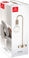 67433 Holden 18" Table Lamp, Matte Brass, Modern, Night Stand, Bedroom Décor, Living Room, Bedside Light