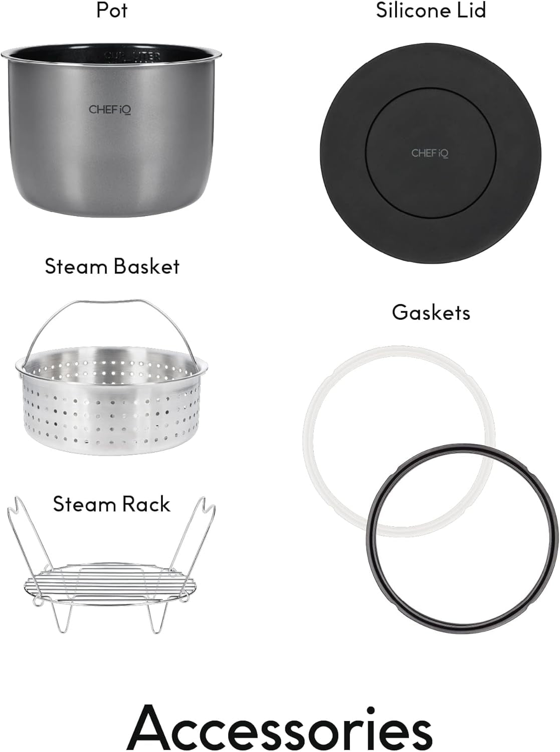 Smart Pressure Cooker with Wifi and Built-In Scale - Easy-To-Use 10-In-1 Multicooker with 500+ Guided Recipes - Rice Cooker, Slow Cooker, Instant Meals for Foodies - 6 Quart - Family Size