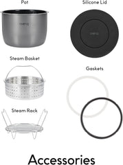 Smart Pressure Cooker with Wifi and Built-In Scale - Easy-To-Use 10-In-1 Multicooker with 500+ Guided Recipes - Rice Cooker, Slow Cooker, Instant Meals for Foodies - 6 Quart - Family Size