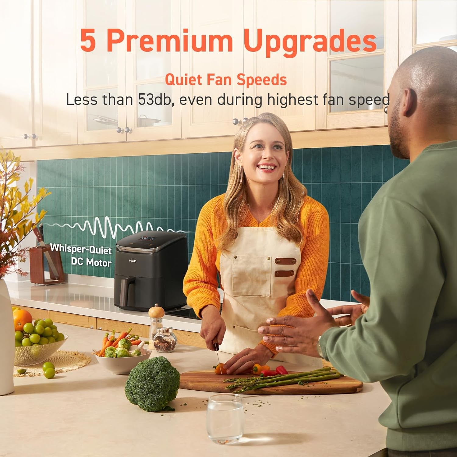 Air Fryer 9-In-1, Compact & Large 6-Qt, Fast Turbo Modes, 90–450°F Precise Heat for Even Results, up to 95% Less Oil*, Roast, Bake, Dry, Reheat, Frozen, Broil, Proof, 120V, Turboblaze, Grey