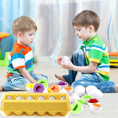 Easter Matching Eggs Connect Eggs Parlour Games Toys Gifts for 2 3 Years Old Kids Toddler Baby Girls Boys Shape Color