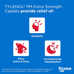 Tylenol PM Extra Strength Caplets, 500 Mg Acetaminophen, 150 Ct