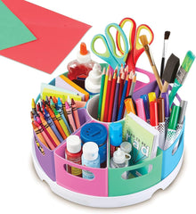 Create-A-Space Storage Center, Pastel | Rotating Caddy Organizer for Kids, Art Supply Organizers for Markers, Pens and Pencils, Classroom Table Caddy for Teachers