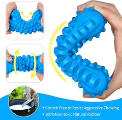 Dog Toys for Aggressive Chewers, Durable Dog Bones Squeaky Chew Toy | Nearly Indestructible Dog Toys for Large, Tough Natural Rubber Puppy Chew for Medium Teeth Cleaning