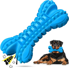 Dog Toys for Aggressive Chewers, Durable Dog Bones Squeaky Chew Toy | Nearly Indestructible Dog Toys for Large, Tough Natural Rubber Puppy Chew for Medium Teeth Cleaning