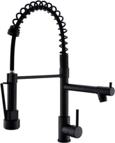 Kitchen Faucets with Pull down Sprayer,Matte Black Single Handle | Single Hole,Lead-Free,Rv Kitchen Faucet for Farmhouse Bar Laundry Outdoor Sink