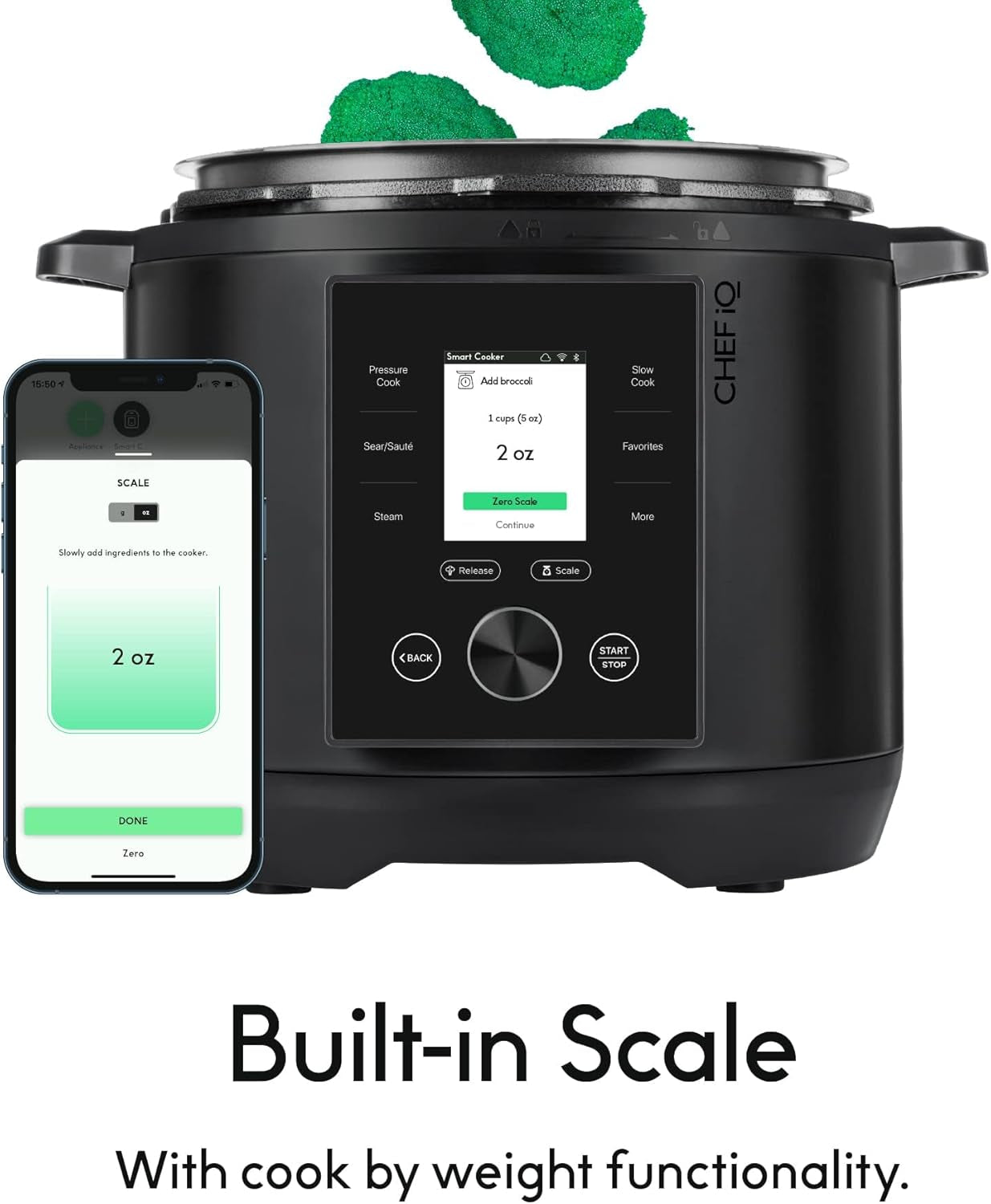 Smart Pressure Cooker with Wifi and Built-In Scale - Easy-To-Use 10-In-1 Multicooker with 500+ Guided Recipes - Rice Cooker, Slow Cooker, Instant Meals for Foodies - 6 Quart - Family Size