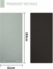 Yoga Mat with Strap, 1/3 Inch Extra Thick Yoga Mat Double-Sided Non Slip, Professional TPE Yoga Mats for Women Men, Workout Mat for Yoga, Pilates and Floor Exercises