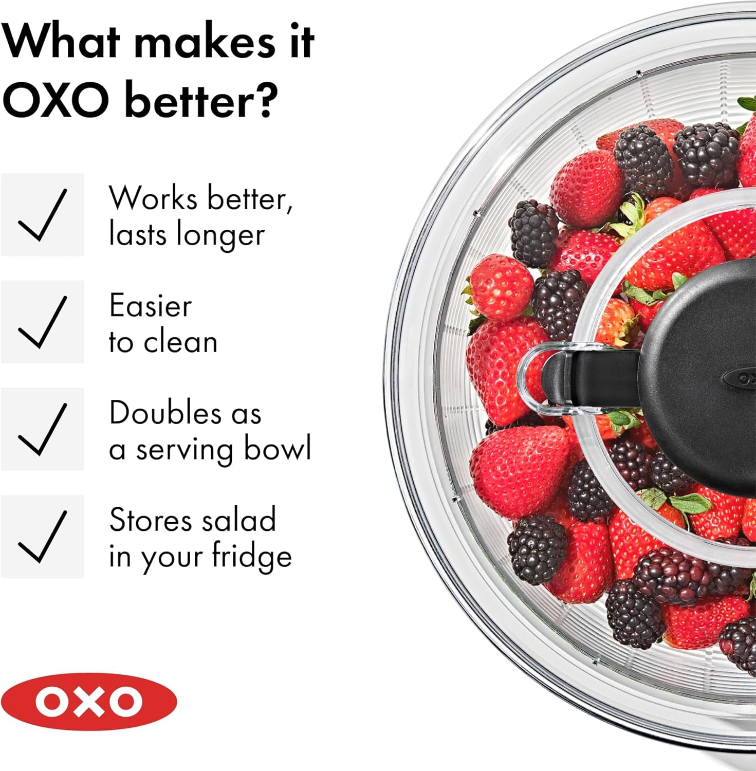 Good Grips Salad Spinner, Fruit Washer and Lettuce Spinner