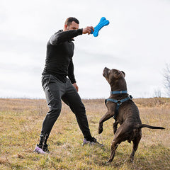 Dog Toys for Aggressive Chewers, Durable Dog Bones Squeaky Chew Toy | Nearly Indestructible Dog Toys for Large, Tough Natural Rubber Puppy Chew for Medium Teeth Cleaning