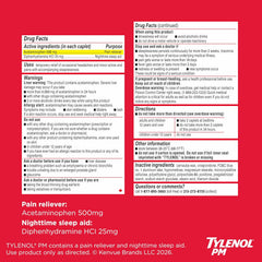 Tylenol PM Extra Strength Caplets, 500 Mg Acetaminophen, 150 Ct