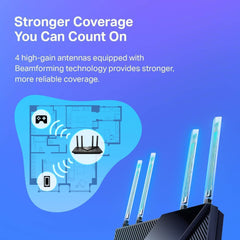 AX1800 Wifi 6 Router V4 (Archer AX21) – Dual Band Wireless Internet, Gigabit, Easy Mesh, Works with Alexa - a Certified for Humans Device, Free Expert Support