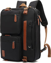 3 in 1 Laptop Bag for Men, 17.3 Inch Work Bags for Men, Laptop Backpack, Briefcases, Messenger Bag, Computer Bags for Laptops for Men Women, Black