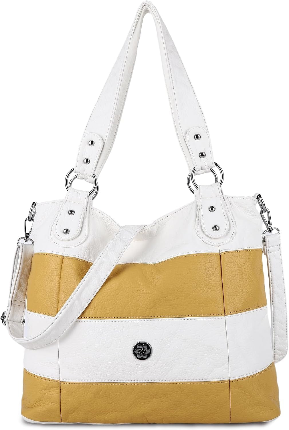 Hobo Purses for Women Multi-Color Striped Lattice Cross Body Shoulder Purse Bag Tote Handbag