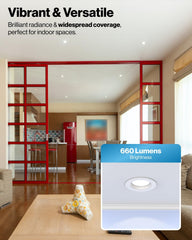 Sunco 4 Pack 4 Inch Retrofit LED Recessed Light, 11W=60W, 4000K Cool White | 660LM, Cool White, Dimmable, Baffle Trim, Can Ceiling LED Downlights for Bedroom, Kitchen, Living Room 11W (60W Equivalent)