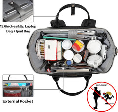 Lunch Bag Backpack, Insulated Cooler Backpack Lunch Box Laptop Backpack for Women Men Fits 15.6 Inch Laptop