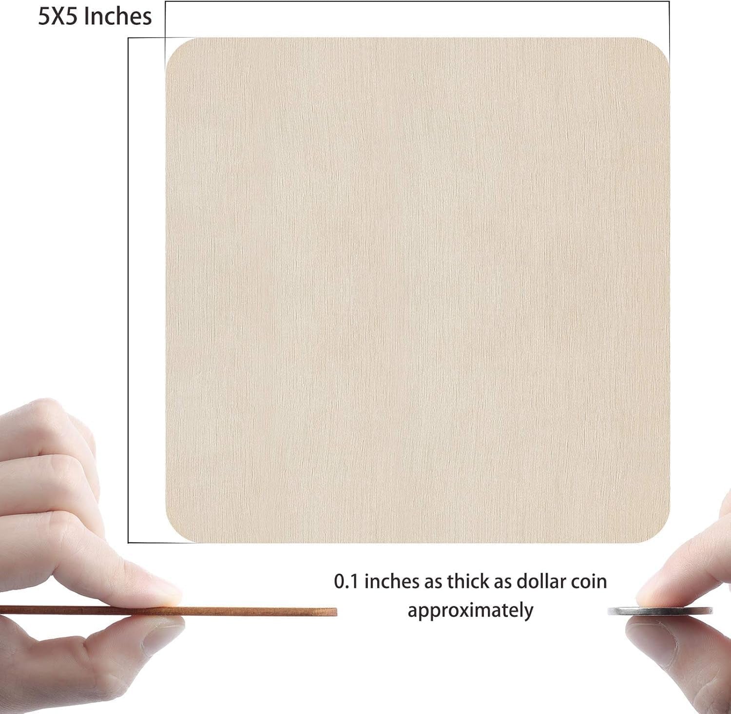 Unfinished Wood Pieces, Blank Wooden Squares for Crafts | 50Pcs 6X6 Inch Wood Boards, Natural Blank Surface, Painting & Lettering, DIY Crafts, Scrabble Tiles, Coasters & Signs