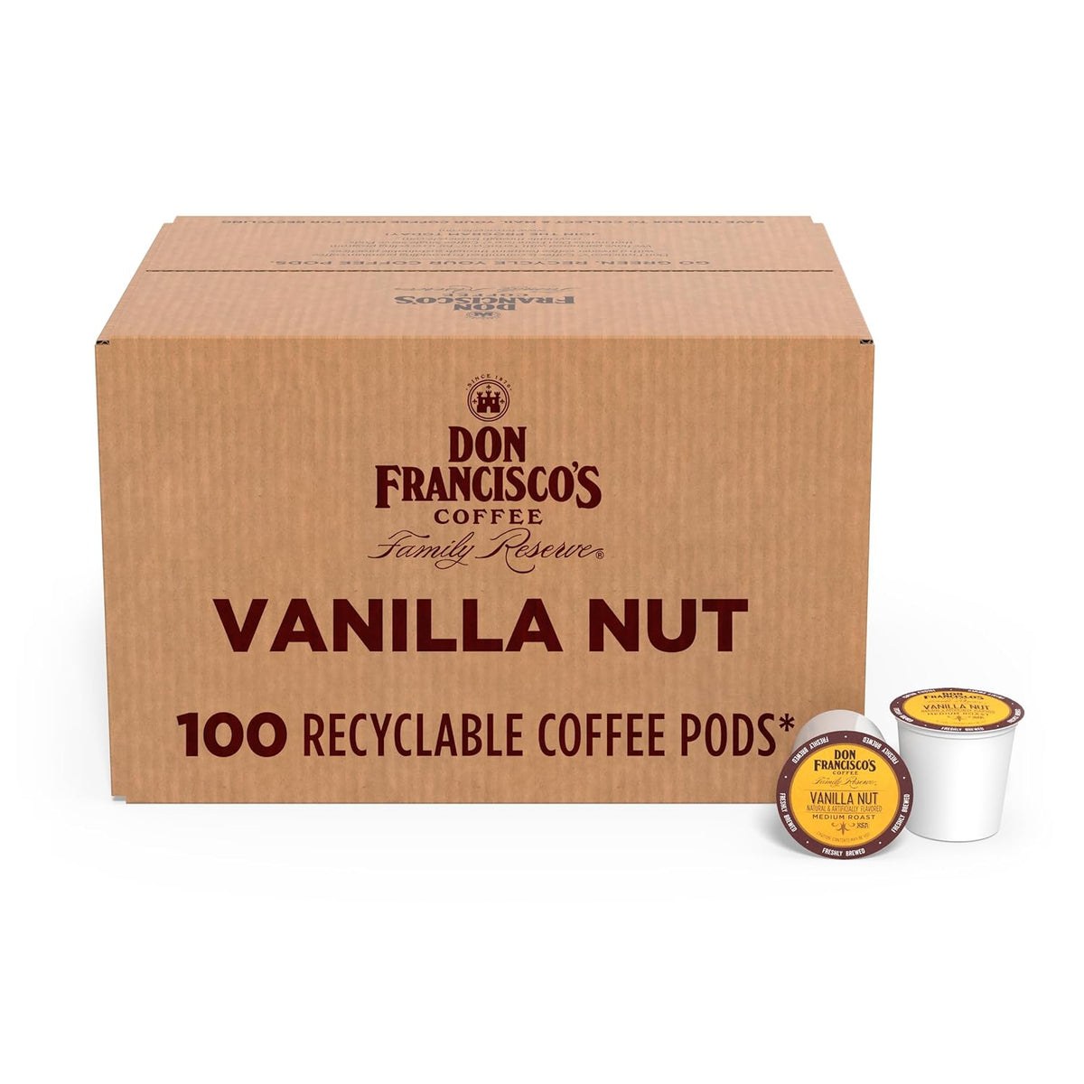 Vanilla Nut Single Serve Coffee Pods, Medium Roast, 100Ct | Compatible with Keurig Coffee Pod Brewers, 100% Arabica Coffee, Convenient Single Serve Brewing, Fresh Brew in Every Cup