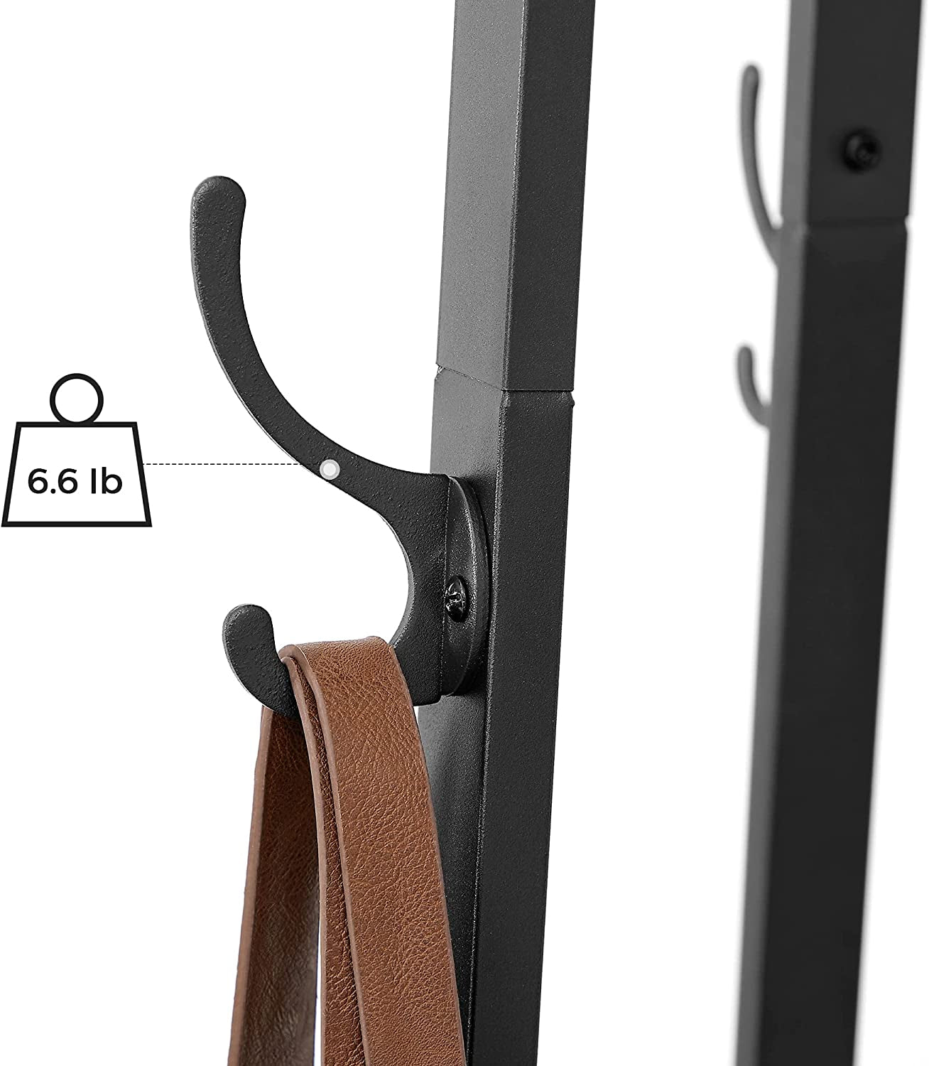VASAGLE Coat Rack, Coat Stand with 3 Shelves, Hall Tree Free Standing with Hooks for Scarves, Bags, Umbrellas, Steel Frame, Industrial Style, for Entryway, Living Room, Rustic Brown and Black ULCR80X | Coat Hanger Stand, for Clothes, Hat, Bag, Modern Basic, Rustic Brown and Black, BARNET Collection ULCR80X