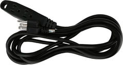 10 Feet Extension Cord/Wire, 3 Prong Grounded, 3 Outlets, Heavy Duty, Black (2 Pack)