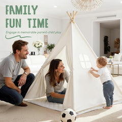 Teepee Tent for Kids Indoor - Toddler Play Tent Washable Tipi Sleepover Tents for Girls & Boys - Foldable Playhouse Gift Toys