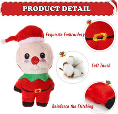 Small Dog Toy Christmas, Plush Squeaky Puppy Toy, Holiday Dog Toy Gift Set